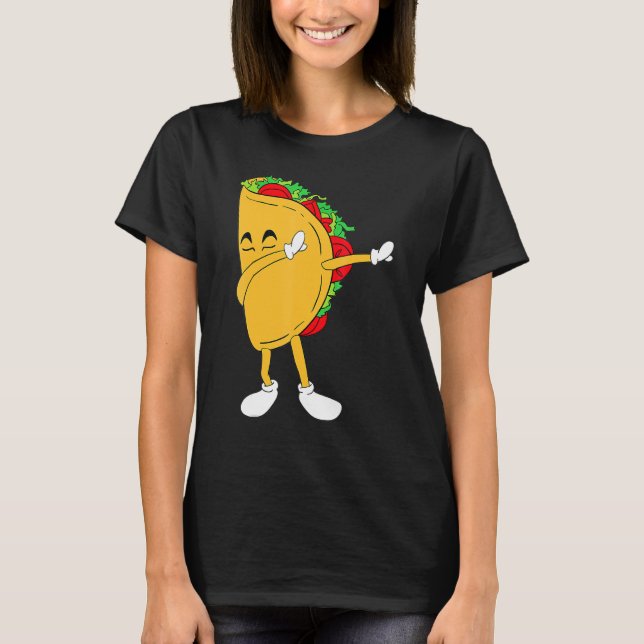Cooles Mexiko Dabbing Taco Funny mexikanisches Ess T-Shirt (Vorderseite)