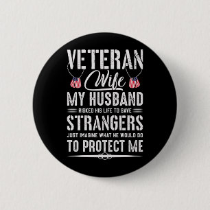 Cooles Militärveteranen-Geschenk für Ehemann Ehema Button