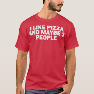 Cooles Minimalgefühl mag ich Pizza und vielleicht T-Shirt
