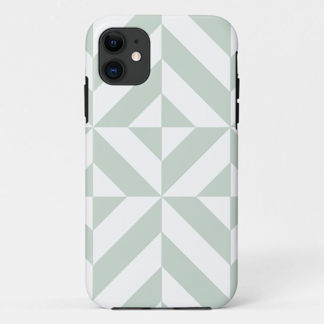 Cooles Mint Geometric Deko Cube Muster Case-Mate iPhone Hülle (Rückseite)