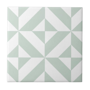 Cooles Mint Geometric Deko Cube Muster Fliese