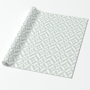Cooles Mint Geometric Deko Cube Muster Geschenkpapier