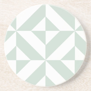 Cooles Mint Geometric Deko Cube Muster Getränkeuntersetzer