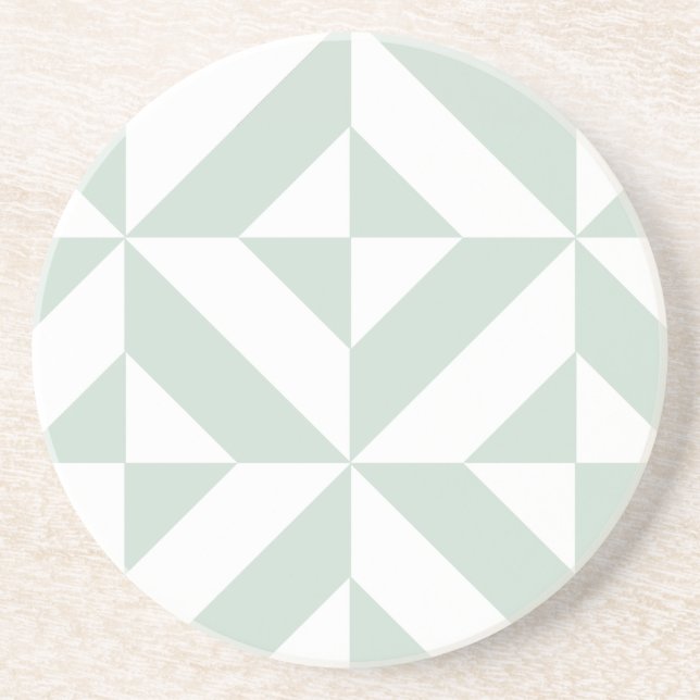 Cooles Mint Geometric Deko Cube Muster Getränkeuntersetzer (Vorne)
