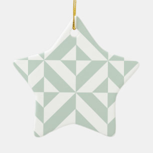 Cooles Mint Geometric Deko Cube Muster Keramik Ornament