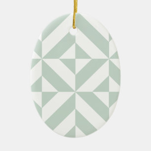 Cooles Mint Geometric Deko Cube Muster Keramik Ornament