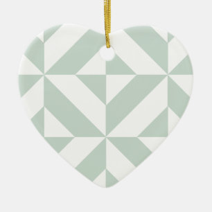 Cooles Mint Geometric Deko Cube Muster Keramik Ornament