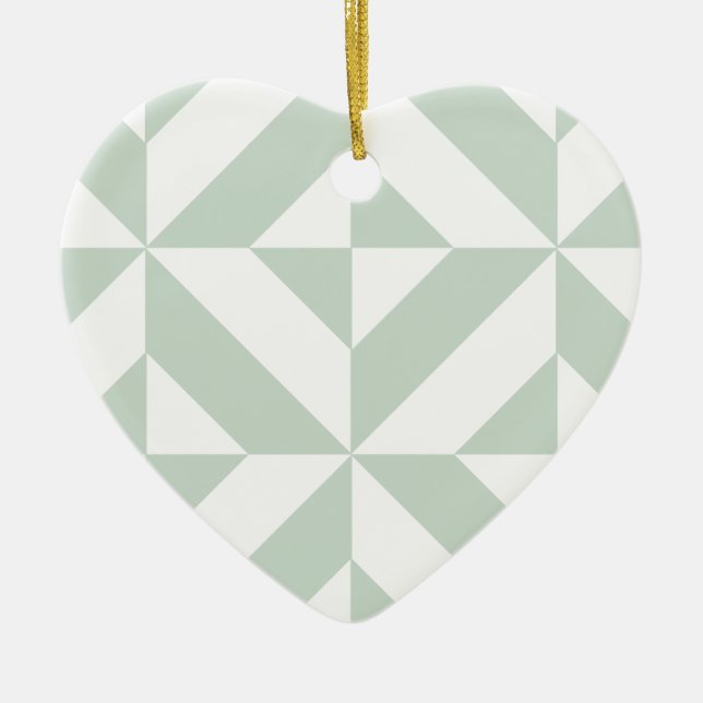 Cooles Mint Geometric Deko Cube Muster Keramik Ornament (Vorne)