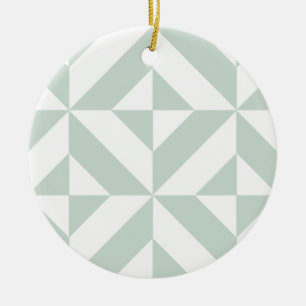 Cooles Mint Geometric Deko Cube Muster Keramikornament