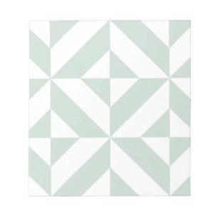 Cooles Mint Geometric Deko Cube Muster Notizblock