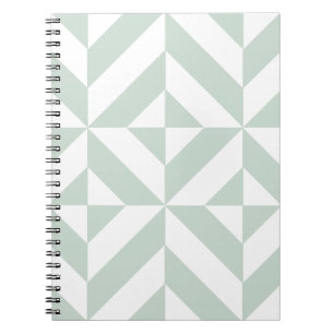 Cooles Mint Geometric Deko Cube Muster Notizblock