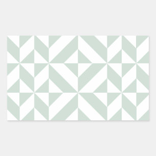 Cooles Mint Geometric Deko Cube Muster Rechteckiger Aufkleber