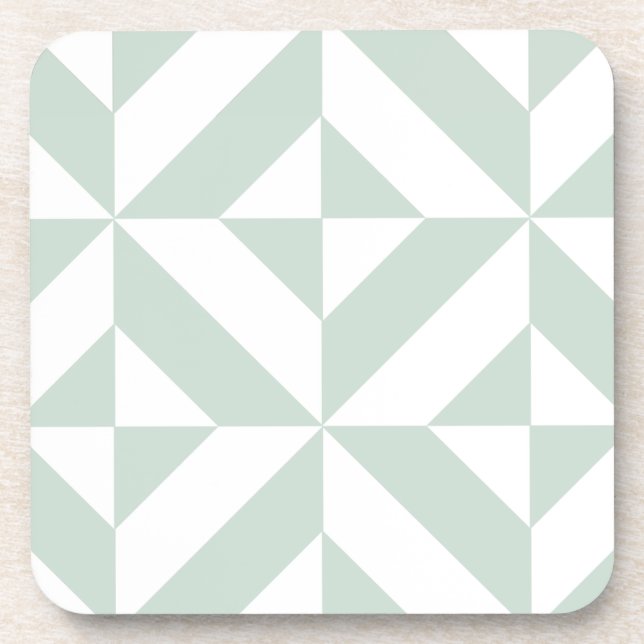 Cooles Mint Geometric Deko Cube Muster Untersetzer (Vorderseite)