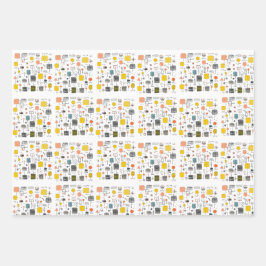 cooles Mittelalter Moderne Geschenkpapier Set