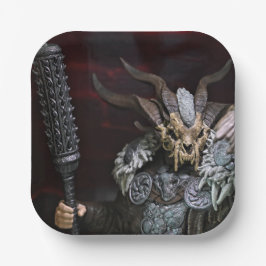 Cooles mittelalterliches Thema Pappteller