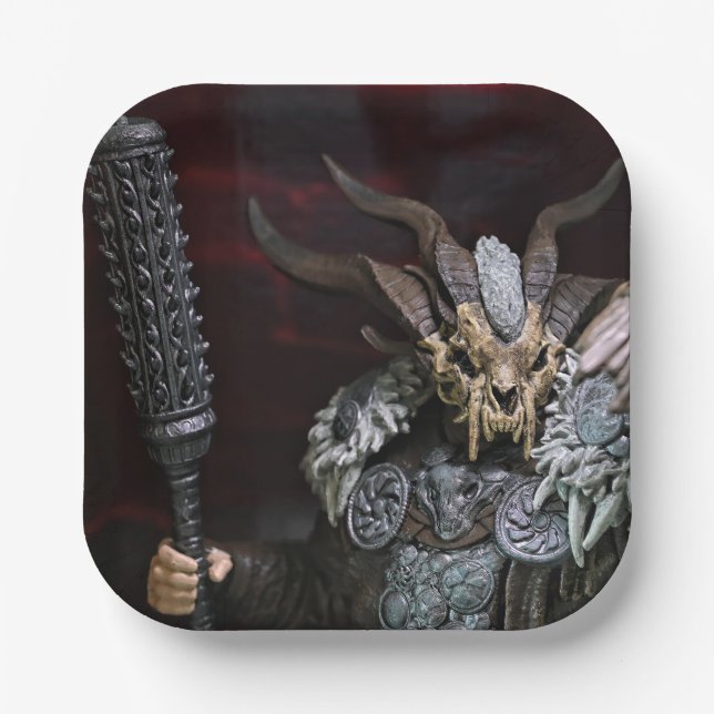 Cooles mittelalterliches Thema Pappteller (Vorderseite)