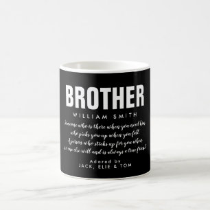 Cooles Modern Black and White Brothers Zitat Kaffeetasse