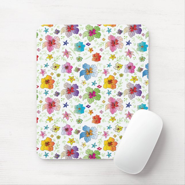 Cooles Modern Fun Blume Muster Mousepad (Mit Mouse)