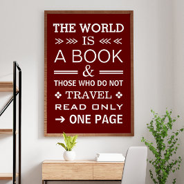 Cooles Modern inspirierendes Reiseziffer Poster