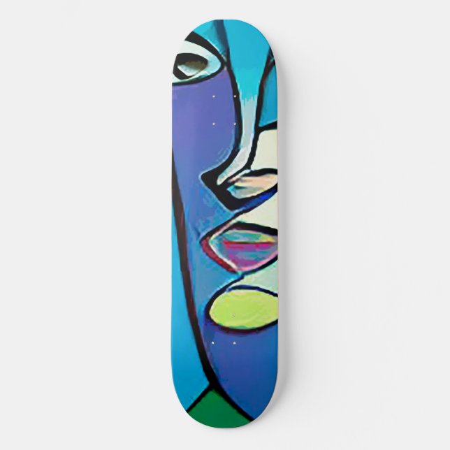 Cooles modernes Abstraktes Skateboard (Vorderseite)