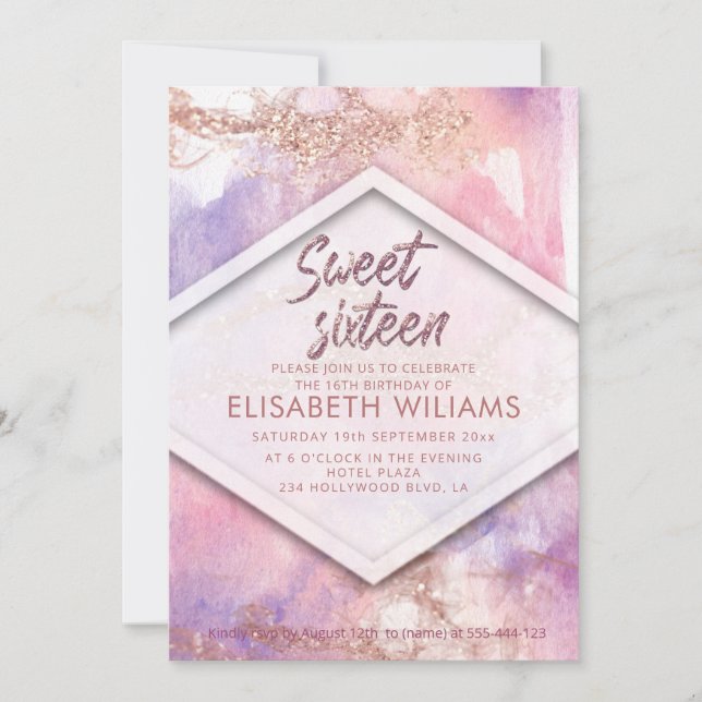 Cooles modernes Duftwasser Einladung (Vorderseite)