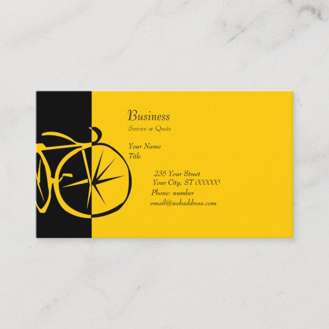 Cooles modernes Fahrrad-zeitgenössischer Visitenkarte (Vorderseite)