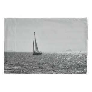 Cooles modernes Foto von Segelbooten im Sommer Kissenbezug
