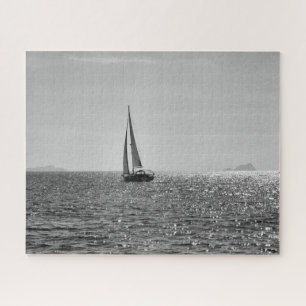 Cooles modernes Foto von Segelbooten im Sommer Puzzle