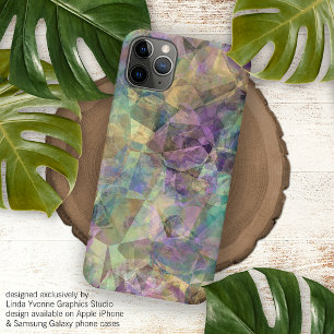 Cooles modernes Funky Retro Polygon Mosaikkunstmus iPhone 12 Hülle