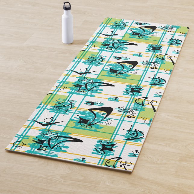 Cooles, modernes inspiriertes Madras-Muster Mitte  Yogamatte (Beispiel)