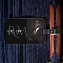 Cooles modernes Schwarz-Weiß-Foto Mit Monogramm