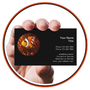 Cooles modernes tropisches Aquarium Visitenkarte