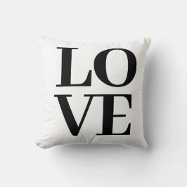 Cooles, modernes weißes Liebe-Kissen Kissen
