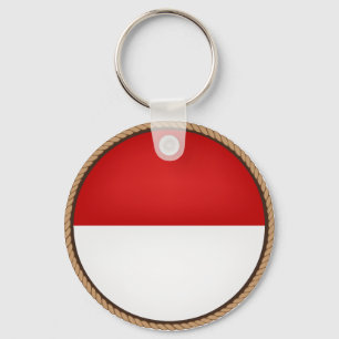 Cooles Monaco-Flag-Siegel Schlüsselanhänger