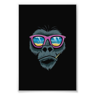 Cooles Monkey-Poster Fotodruck