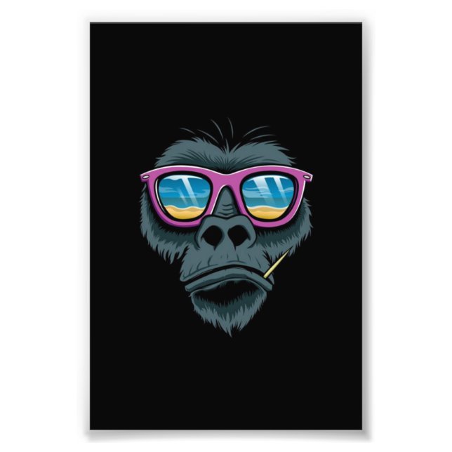 Cooles Monkey-Poster Fotodruck (Vorne)