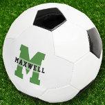 Cooles Monogram Individuelle Name Classic Sports G Fußball<br><div class="desc">Cooler moderner individuelle Name Fußball-Ball mit Ihrer monogramm fett sportlichen Typografie. Personalisieren Sie sich mit dem Namen Ihres zukünftigen Fußballstars!</div>