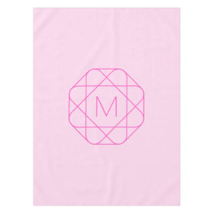 Cooles Monogramm, Angesagter Logo-Stil   Rosa und  Tischdecke