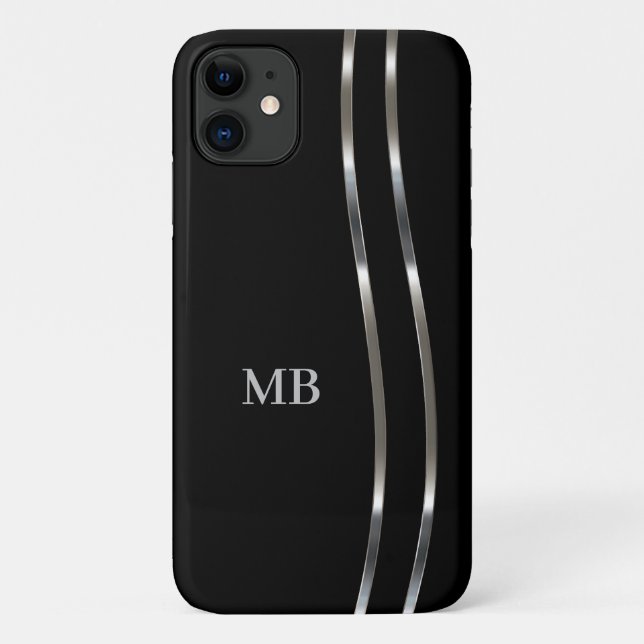 Cooles Monogramm für moderne Männer Case-Mate iPhone Hülle (Rückseite)