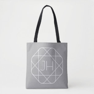 Cooles Monogramm, hipper Logo-Stil-Vibe   Grau & W