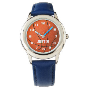 Cooles Monogramm mit Namen Awesome Spaß Basketball Armbanduhr