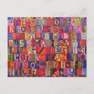 Cooles Mosaik Postkarte
