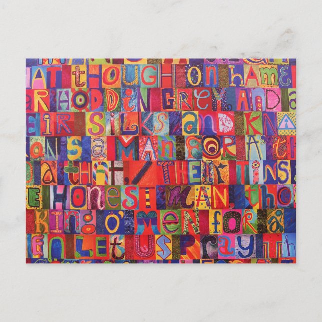 Cooles Mosaik Postkarte (Vorderseite)