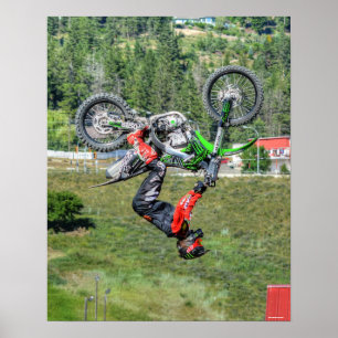 Cooles Motocross Extreme Freestyle Stunt Art 1 Poster