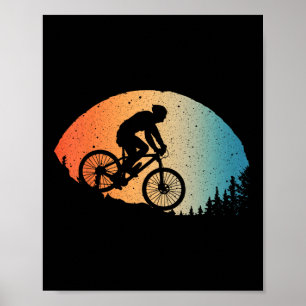 Cooles Mountainbiken für Männer Frauen Vintage-Rad Poster