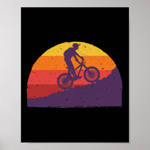 Cooles Mountainbiken für Männer Frauen Vintage-Rad Poster