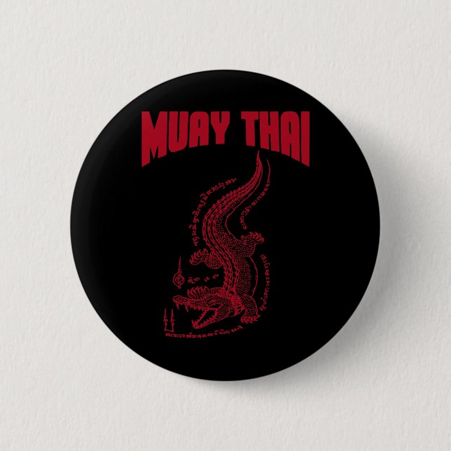 Cooles Muay Thai Kickboxen für Männer  Button (Vorderseite)