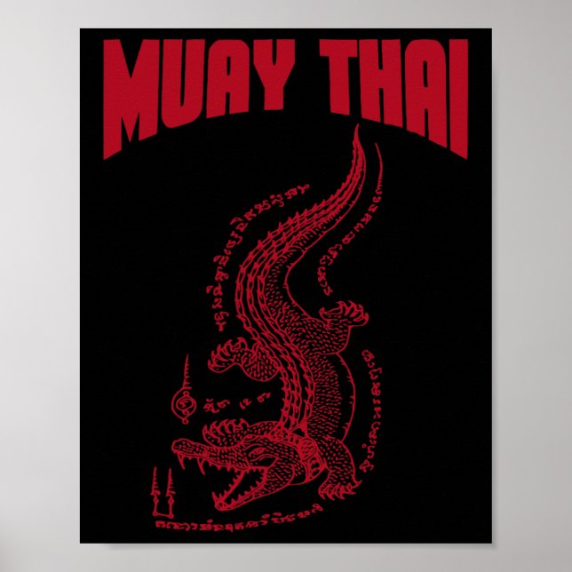 Cooles Muay Thai Kickboxen für Männer  Poster (Vorne)