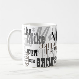 cooles Muster der grauen Namen Kaffeetasse
