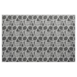 Cooles Muster des Gothic Skull Black and White Gru Stoff